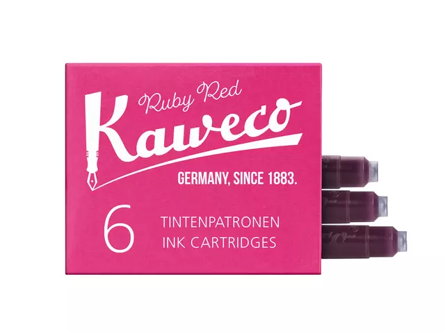 Een Inktpatroon Kaweco rood doosje à 6 stuks koop je bij Sysdicom BV