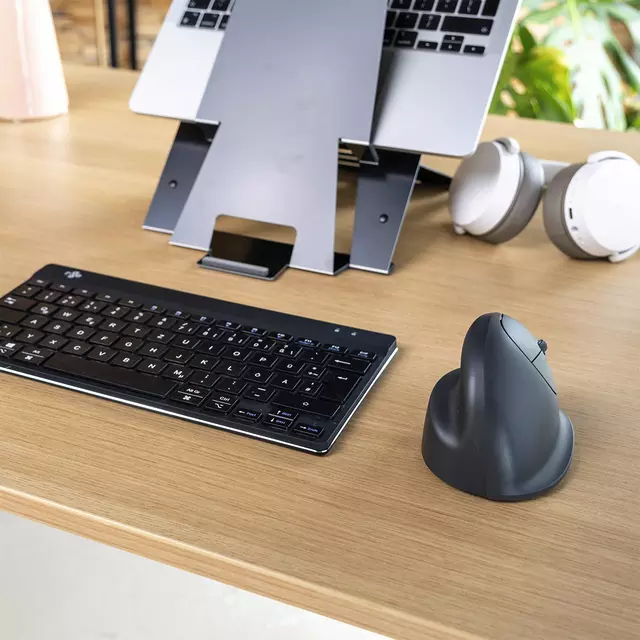 Een Muis R-Go ergonomische HE Basic wireless rechts M grijs koop je bij QuickOffice BV