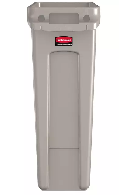 Een Afvalbak Rubbermaid Slim Jim Vented met luchtsleuven 87liter beige koop je bij WinkelVolWinkels