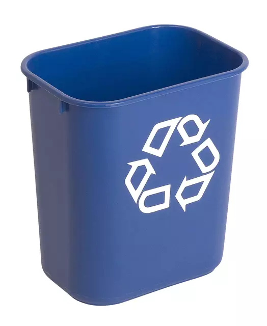 Een Papierbak Rubbermaid recycling klein 12liter blauw koop je bij QuickOffice BV