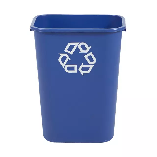 Een Papierbak Rubbermaid recycling groot 39L blauw koop je bij Sysdicom BV