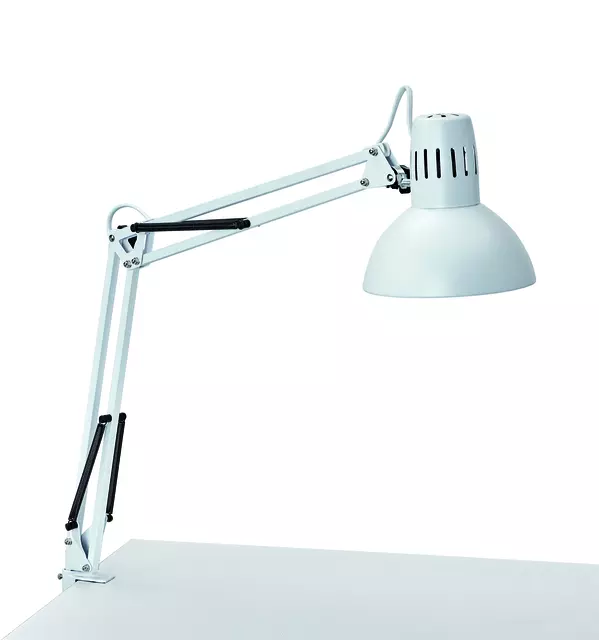 Een Bureaulamp MAUL Study tafelklem excl.LED lamp E27 wit koop je bij De Joma BV