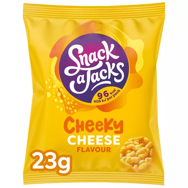 Een Mini rijstwafels Snack-a-Jacks cheese koop je bij Sysdicom BV