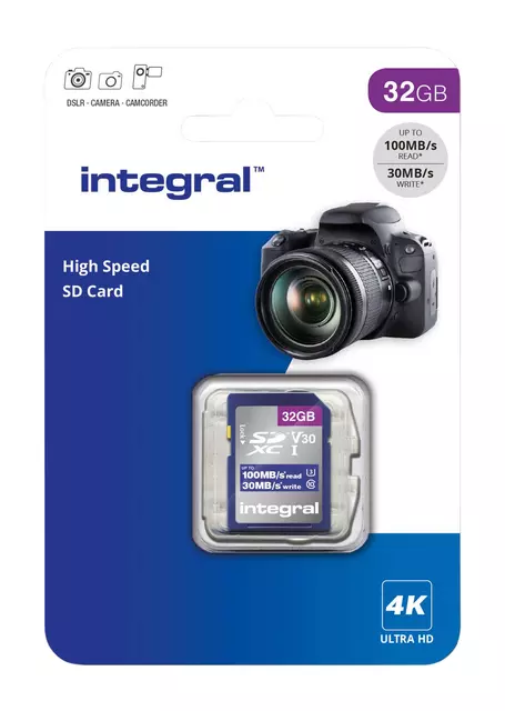 Een Geheugenkaart Integral SDHC-XC 32GB High Speed koop je bij Topkantoor Repro Creatief