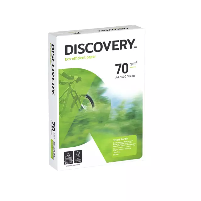 Een Kopieerpapier Discovery A4 70gr wit 500vel koop je bij Schellen Boek- en Kantoorboekhandel
