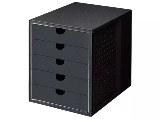 Een Ladenbox Han 1450 5 gesloten laden zwart koop je bij All Office Kuipers BV