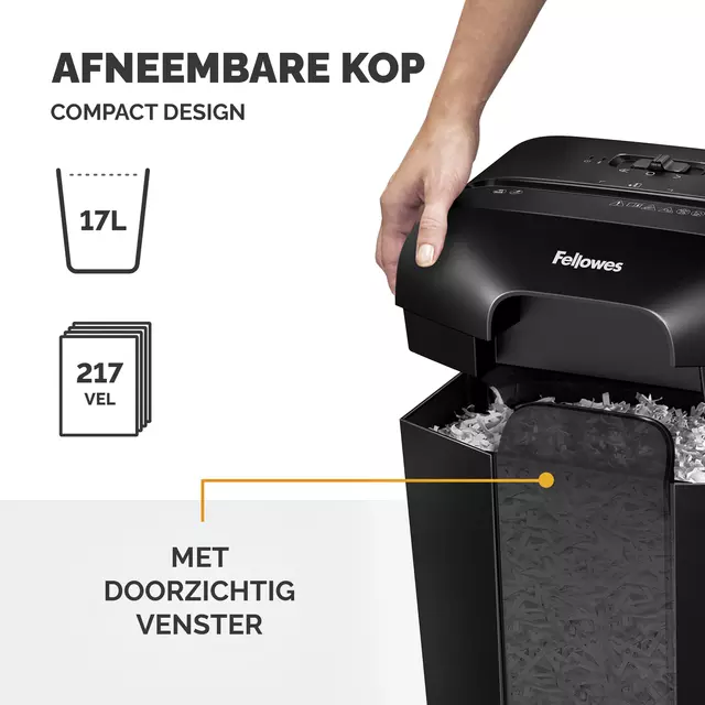 Een Papiervernietiger Fellowes Powershred LX50 snippers 4x37mm zwart koop je bij De Rijk Kantoorshop