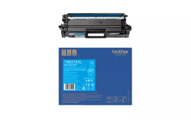 Een Toner Brother TN-821XXLC blauw koop je bij De Joma BV