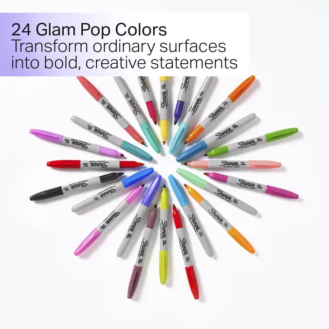 Een Viltstift Sharpie Glampop F 5st assorti koop je bij Egner kantoorspecialisten