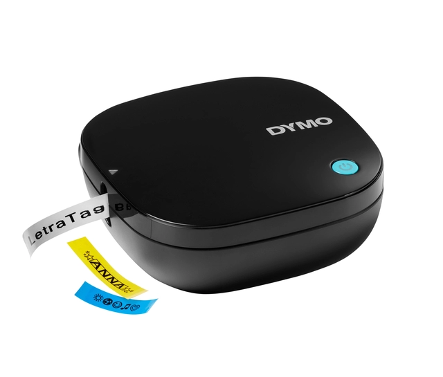 Een Labelprinter Dymo LetraTag 200B draagbaar bluetooth 12mm zwart promopack koop je bij Clippz! Office Supplies