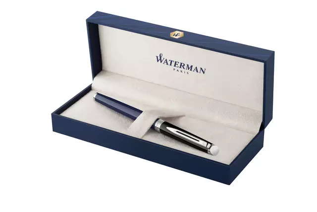 Een Vulpen Waterman Hémisphère Colour Blocking black en blue CT fijn koop je bij Peter Wind