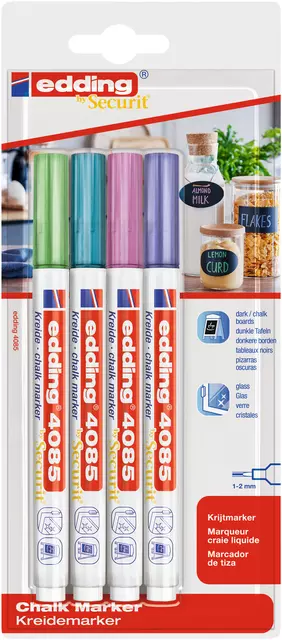 Een Krijtstift edding 4085 rond 1-2mm metallic assorti koop je bij All Office Kuipers BV