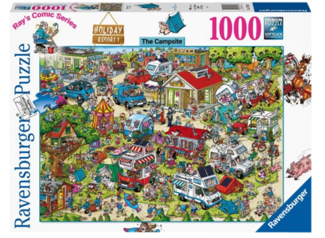 Een Puzzel Ray Comics Holiday resort 1 The campsite 1000 stukjes koop je bij Deska Alles voor Kantoor