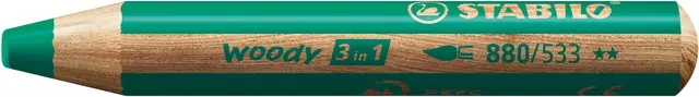 Een Kleurpotloden STABILO 880 woody 3 in 1 multitalent groen koop je bij De Joma BV