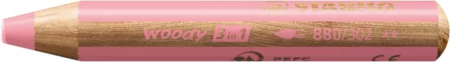 Een Kleurpotloden STABILO 880 woody 3 in 1 multitalent pastel roze koop je bij De Joma BV