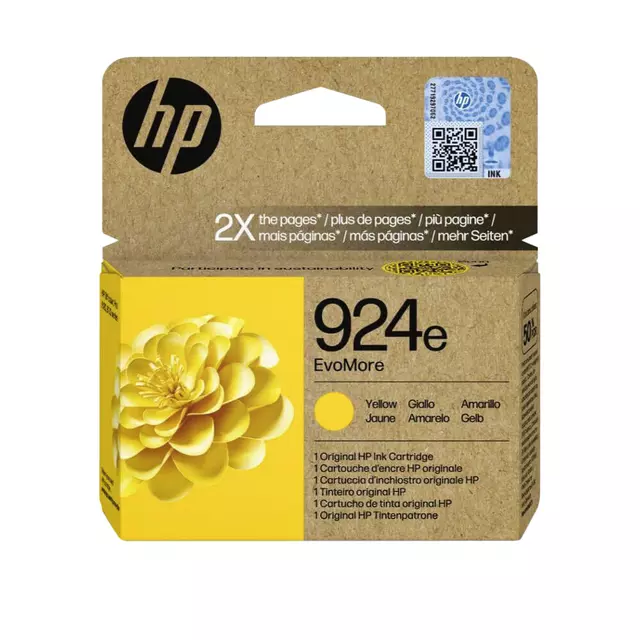 Een Inktcartridge HP 4K0U9NE 924E Evomore geel koop je bij All Office Kuipers BV