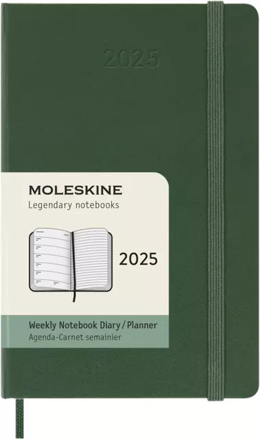 Een Agenda 2025 Moleskine 12M Planner Weekly 7dagen/1pagina pocket hc myrtle green koop je bij De Joma BV