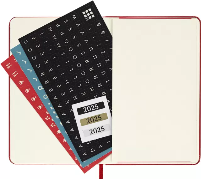 Agenda 2025 Moleskine 12M Planner Weekly 7dagen/1pagina pocket sc scarlet red