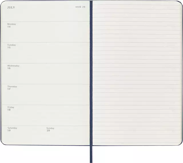 Een Agenda 2025 Moleskine 12M Planner Weekly 7dagen/1pagina large hc sapphire blue koop je bij Kantoorboekhandel Van Atten