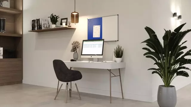 Een Combibord Legamaster UNITE blauw vilt-whiteboard 60x90cm koop je bij Kantoorboekhandel Van Atten