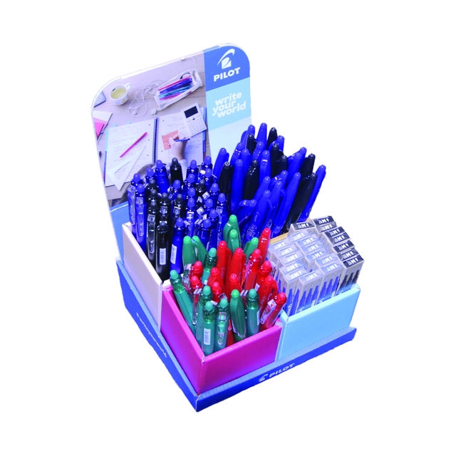 Een Rollerpen PILOT friXion Ball, friXion clicker en navullingen medium assorti display à 96 stuks koop je bij Continu Kantoor