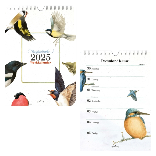 Een Weekkalender 2025 Hallmark Marjolein Bastin 165x230mm vogels koop je bij Schellen Boek- en Kantoorboekhandel