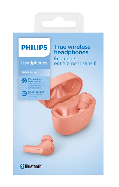 Een Oortelefoon Philips In-ear TWS TAT2206 roze koop je bij De Joma BV