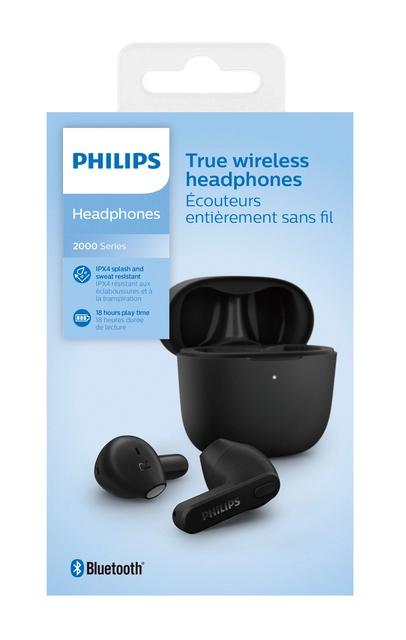 Een Oortelefoon Philips In-ear TWS TAT2236 zwart koop je bij De Joma BV