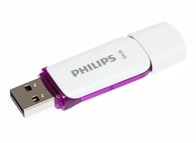 Een USB-stick Philips Flash Drive Snow 64GB USB 2.0 koop je bij De Joma BV