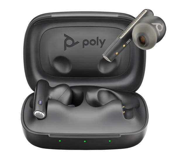 Een Earbuds HP POLY Voyager Free 60 UC M met BT700 USB-C-adapter en oplaadcase basis koop je bij Schellen Boek- en Kantoorboekhandel