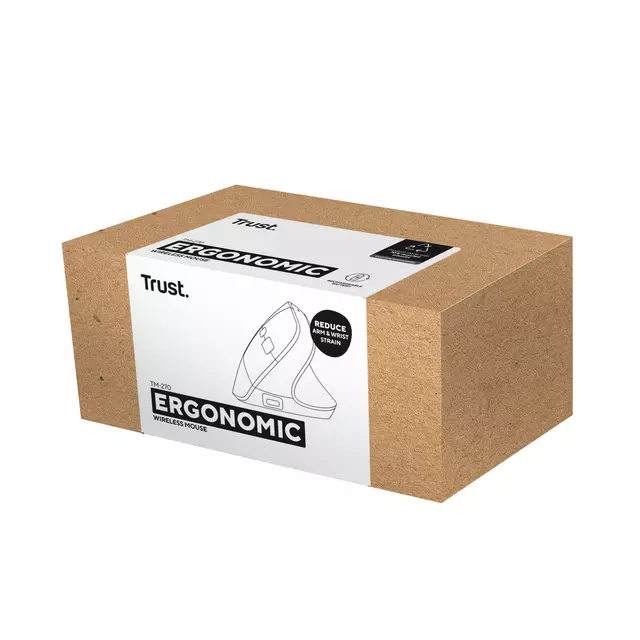 Een Muis Trust Ergonomisch TM-270 draadloos koop je bij De Rijk Kantoorshop