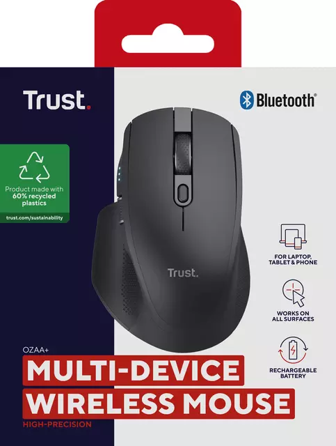 Een Muis Trust OZAA+ MULTI-CONNECT draadloos koop je bij Avoux