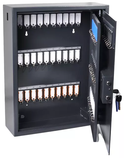 Een Sleutelkast Pavo high security magnetisch met fingerprintslot 100 haken 600x480x150mm koop je bij De Joma BV