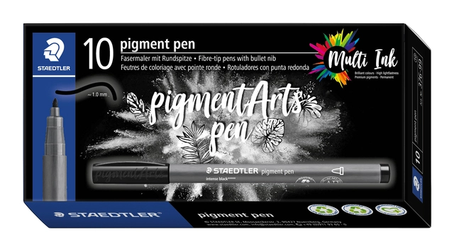 Een Fijnschrijver Staedtler PigmentArts Intens zwart koop je bij Continu Kantoor