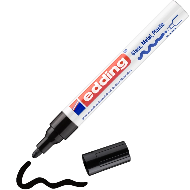 Een Viltstift edding 750 lakmarker creatief rond 2-4mm zwart koop je bij Romijn Office Supply