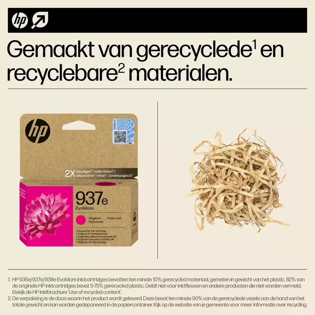 Een Inktcartridge HP 4S6W7NE 937E Evomore rood koop je bij Kantoorboekhandel Van Atten