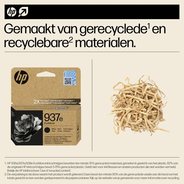 Een Inktcartridge HP 4S6W9NE 937E Evomore zwart koop je bij Avoux