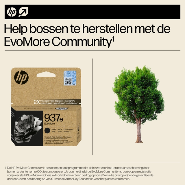 Een Inktcartridge HP 4S6W9NE 937E Evomore zwart koop je bij Avoux