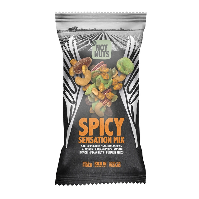 Een Noten NoyNuts spicy sensation mix zak 45 gram koop je bij Continu Kantoor