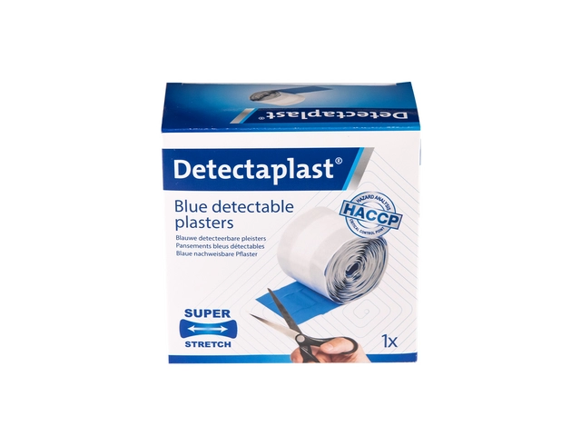 Een Elastische blauwe textielpleister Detectaplast 6cmx5m koop je bij Friese Schrijfkamer