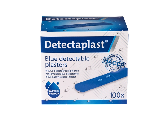 Waterafstotende blauwe pleister Detectaplast 19x72mm