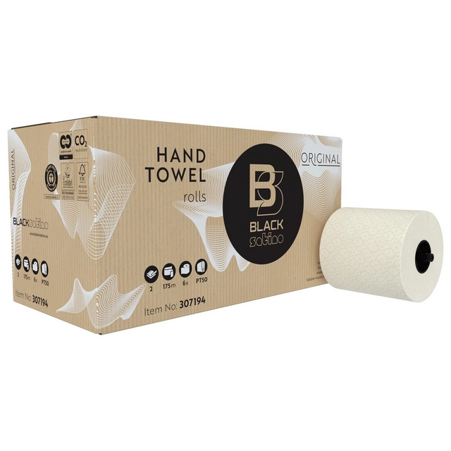 Een Handdoekrol BlackSatino Original PT50 2-laags 175m wit 307195 koop je bij BeteS