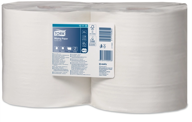 Een Poetspapier Tork Wiping Advanced Combi W1/2 1-laags 460m wit 131135 koop je bij Romijn Office Supply