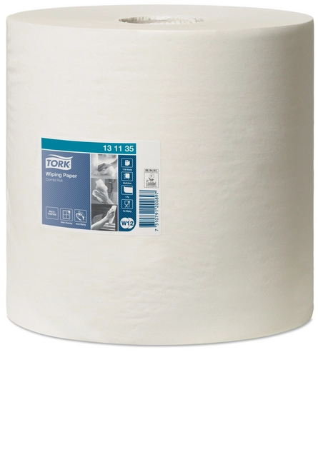 Een Poetspapier Tork Wiping Advanced Combi W1/2 1-laags 460m wit 131135 koop je bij Romijn Office Supply