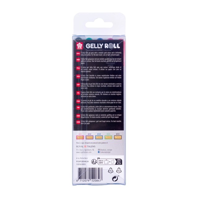 Een Gelschrijver Sakura Gelly Roll Gold Shadow set à 5 kleuren koop je bij Romijn Office Supply