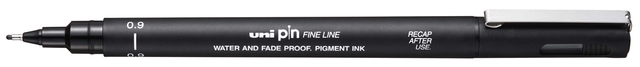 Fineliner Uni-ball Pin 0.9mm zwart