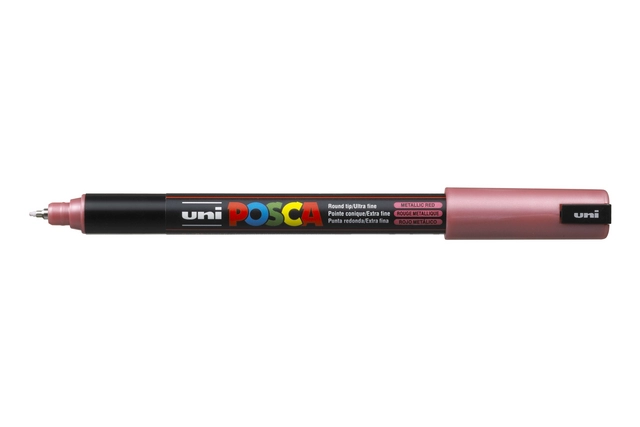 Verfstift Posca PC1MR extra fijn metallic rood