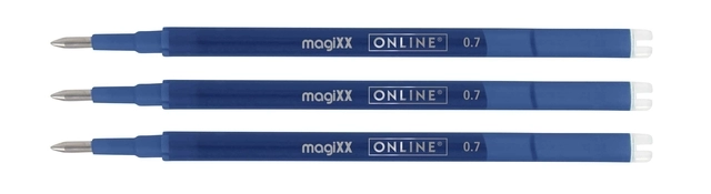 Een Gelschrijvervulling Online Magixx 0.7mm blauw blister à 3 stuks koop je bij Romijn Office Supply