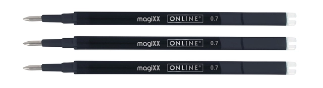 Een Gelschrijvervulling Online Magixx 0.7mm 3st zwart koop je bij VDP Office