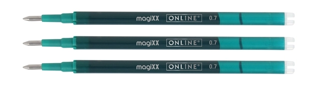 Een Gelschrijvervulling Online Magixx 0.7mm turquoise blister à 3 stuks koop je bij Schellen Boek- en Kantoorboekhandel